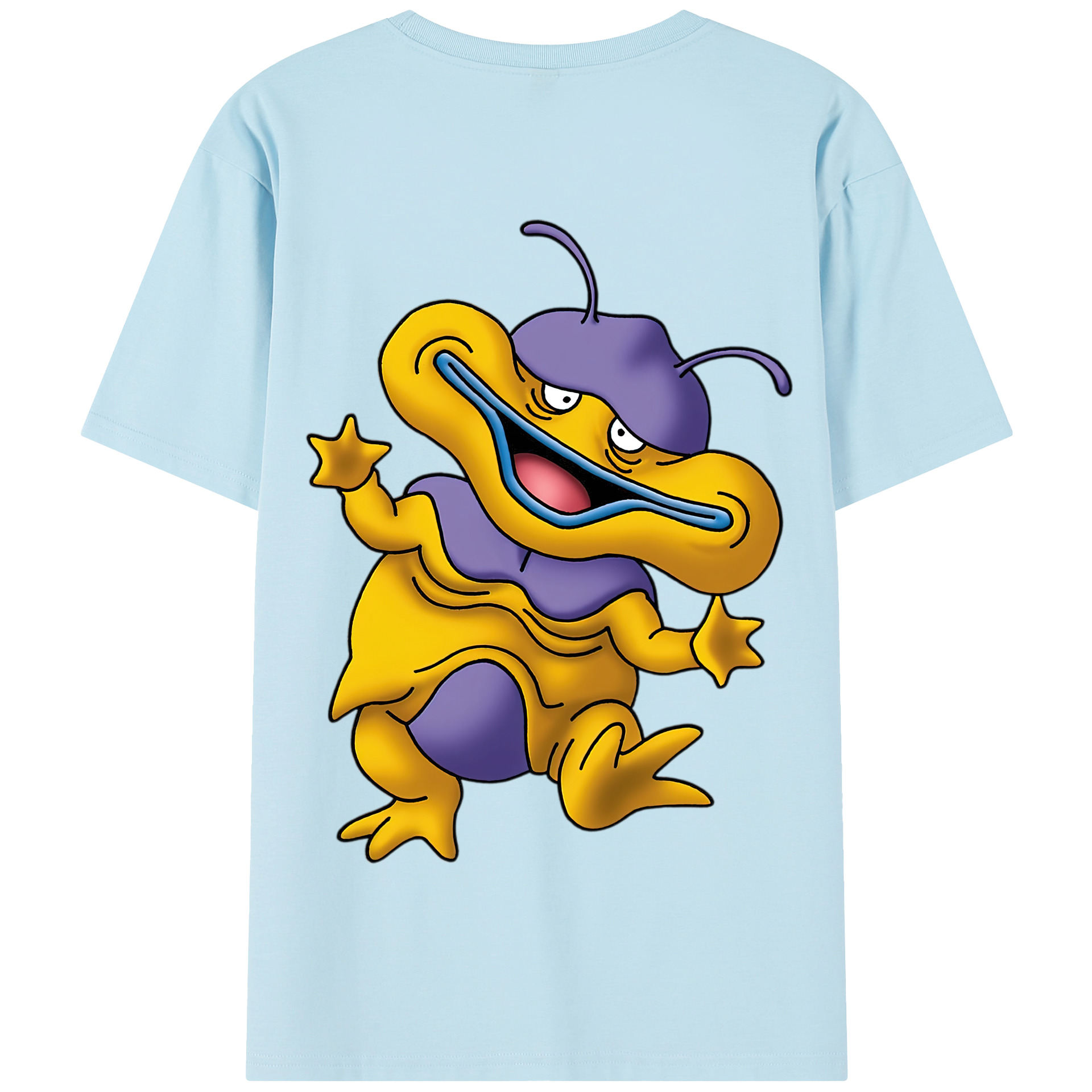 （画像用） ドラゴンクエスト Doragon Kuesuto Dragon Quest 綿100％半袖Tシャツ（背面プリント）
